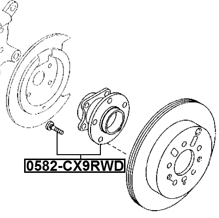 0582-CX9RWD - REAR WHEEL HUB