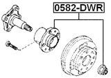 0582-DWR - REAR WHEEL HUB