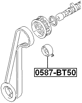 0587-BT50 - TIMING BELT TENSIONER PULLEY