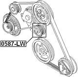 0587-LW - TENSION PULLEY