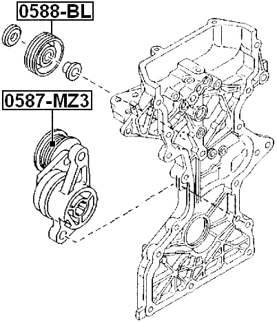 0588-BL - PULLEY IDLER