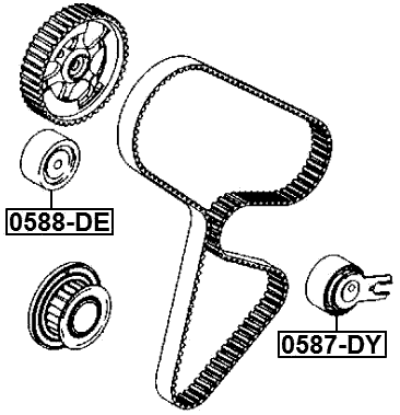 0588-DE - PULLEY IDLER TIMING BELT