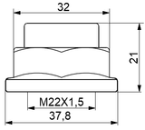 0598-NHUB01 - WHEEL HUB NUT 32X21