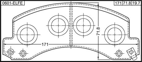 0601-ELFF - PAD KIT, DISC BRAKE, FRONT