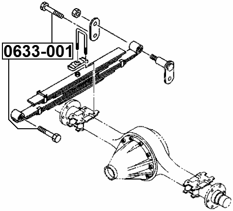 0633-001 - BOLT REAR SPRING