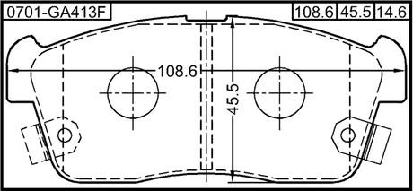 0701-GA413F - PAD KIT, DISC BRAKE, FRONT - KIT (WITH ANTI SQUEAL SHIM)