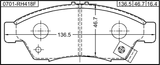0701-RH418F - PAD KIT, DISC BRAKE, FRONT - KIT (WITH ANTI SQUEAL SHIM)