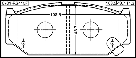 0701-RS415F - PAD KIT, DISC BRAKE, FRONT