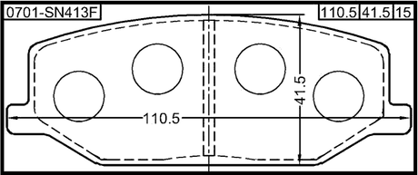 0701-SN413F - PAD KIT, DISC BRAKE, FRONT - KIT (WITH ANTI SQUEAL SHIM)