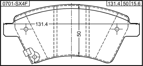 0701-SX4F - PAD KIT, DISC BRAKE, FRONT - KIT (INCLUDING BOLTS, WITH ANTI SQUEAL SHIM)