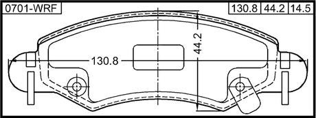 0701-WRF - PAD KIT, DISC BRAKE, FRONT (WITH ANTI SQUEAL SHIM)