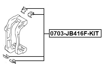 0703-JB416F-KIT - DISC BRAKE CLIP SET