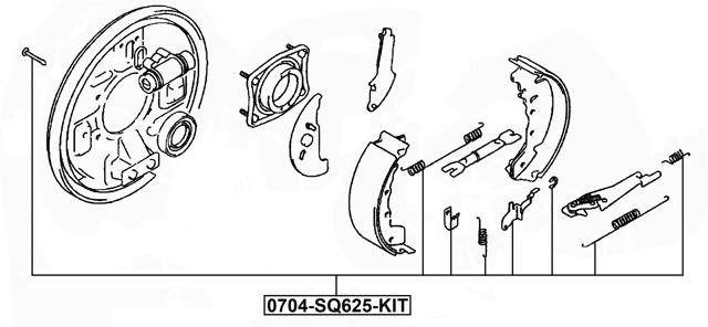 0704-JB625-KIT - BRAKE SHOE FITTING KIT
