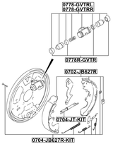 0704-JT-KIT - REAR BRAKE SHOE ADJUSTER KIT (SET FOR TWO SIDES)
