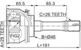 0710-GVSQ - OUTER CV JOINT 29X48X26