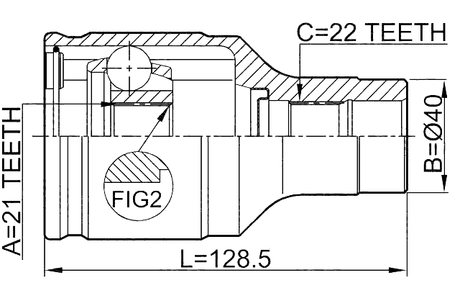 0711-BALRH - INNER CV JOINT RIGHT 21X40X22