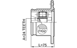 0711-GVJBLH - INNER CV JOINT LEFT 24X137.5