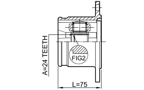 0711-GVJBLH - INNER CV JOINT LEFT 24X137.5