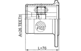 0711-SX4R - REAR INNER CV JOINT 26X105