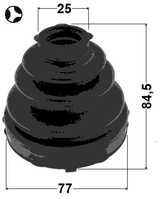 0715-JB416XT - BOOT INNER CV JOINT KIT 77X84.5X25