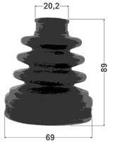 0715-RS413 - BOOT INNER CV JOINT KIT 69X89X20.2