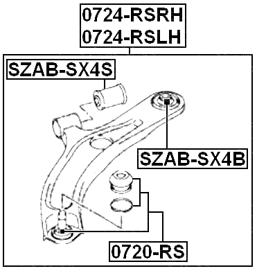 0720-RS - BALL JOINT FRONT LOWER ARM