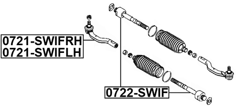 0721-SWIFLH - STEERING TIE ROD END LEFT