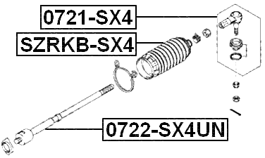 0721-SX4 - STEERING TIE ROD END
