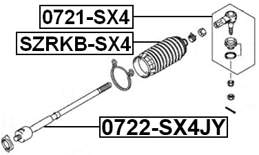 0722-SX4JY - STEERING TIE ROD