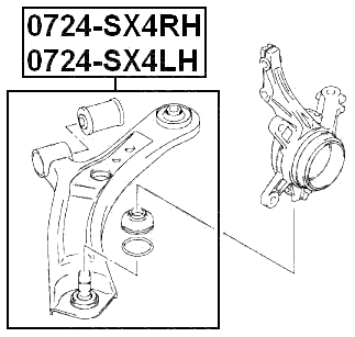 0724-SX4LH - LEFT FRONT ARM