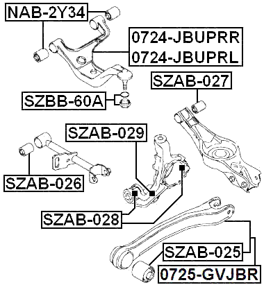 0725-GVJBR - REAR TRAILING ROD