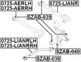 0725-LIANRRH - REAR RIGHT TRAILING ROD