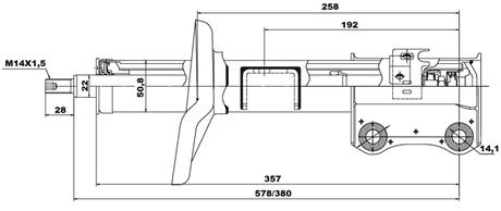 07665534FL - SHOCK ABSORBER FRONT LEFT