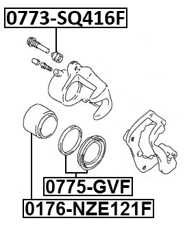0773-SQ416F - FRONT BRAKE CALIPER SLIDE PIN BOOT
