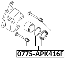 0775-APK416F - FRONT BRAKE CALIPER REPAIR KIT (SET FOR TWO SIDES)