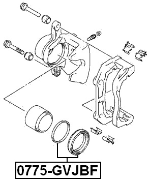 0775-GVJBF - FRONT BRAKE CALIPER REPAIR KIT (SET FOR ONE SIDE)