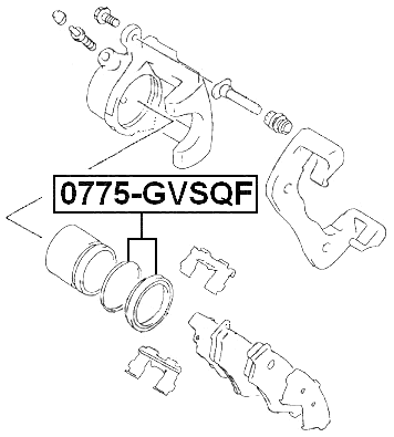 0775-GVSQF - FRONT BRAKE CALIPER REPAIR KIT (SET FOR ONE SIDE)