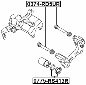 0775-RS413R - REAR BRAKE CALIPER REPAIR KIT (SET FOR ONE SIDE)