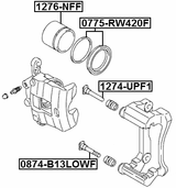 0775-RW420F - FRONT BRAKE CALIPER REPAIR KIT (SET FOR ONE SIDE)