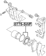 0775-SWF - FRONT BRAKE CALIPER REPAIR KIT (SET FOR ONE SIDE)