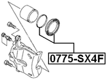 0775-SX4F - FRONT BRAKE CALIPER REPAIR KIT (SET FOR ONE SIDE)