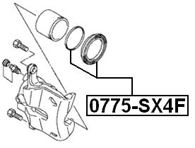 0775-SX4F - FRONT BRAKE CALIPER REPAIR KIT (SET FOR ONE SIDE)