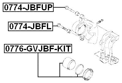 0776-GVJBF-KIT - REPAIR KIT, FRONT CALIPER PISTON D60.6