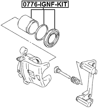 0776-IGNF-KIT - REPAIR KIT, FRONT CALIPER PISTON D51.1