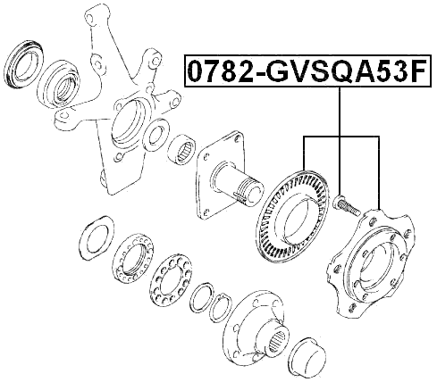 0782-GVSQA53F - FRONT WHEEL HUB