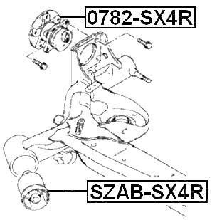 0782-SX4R - REAR WHEEL HUB