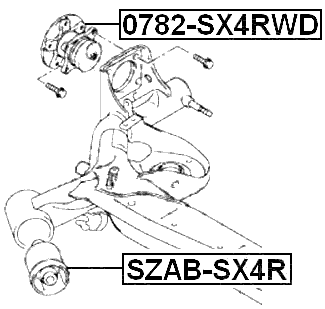 0782-SX4RWD - REAR WHEEL HUB