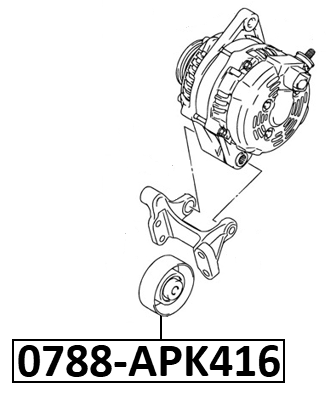 0788-APK416 - PULLEY IDLER