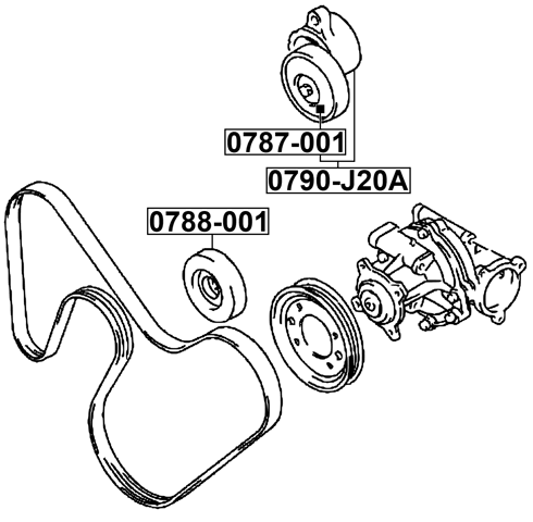 0790-J20A - BELT TENSIONER