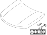 0799-JB420LH - HINGE ASSEMBLY HOOD LEFT